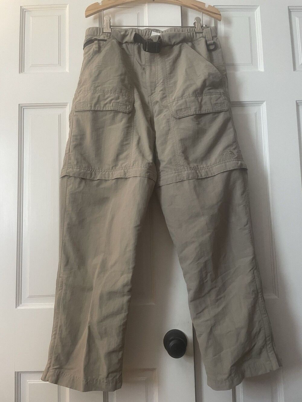 The North Face Men's Convertible Beige Nylon Cargo Hiking Pants Size M